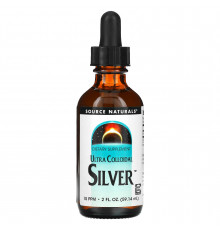 Коллоидное серебро ультра, Colloidal Silver, Source Naturals, 10 PPM, 59.14 мл.