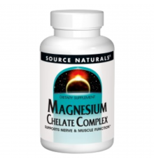 Магний хелат, Magnesium Chelate, Source Naturals, 100 мг, 100 таблеток