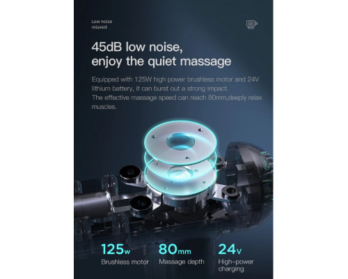 Професійний ударний масажер Booster Lightsaber (24V) для тіла – ефективний пристрій для відновлення та розслаблення м'язів.