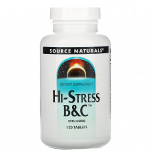 Стресс формула, Hi-Stress B&C, Source Naturals, 120 таблеток