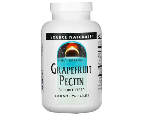 Грейпфрутовый пектин, Grapefruit Pectin, Source Naturals, 240 таблеток