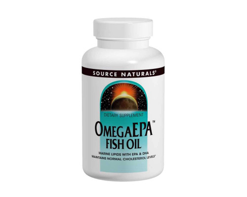 Рыбий жир Омега-3, Omegaepa Fish Oil, Source Naturals, 1000 мг, 100 капсул