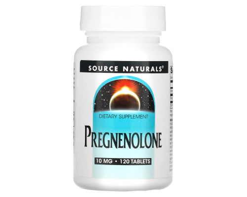 Прегненолон, Pregnenolone, Source Naturals, 10 мг, 120 таблеток