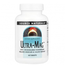 Магний (ультра), Ultra-Mag, Source Naturals, 60 таблеток