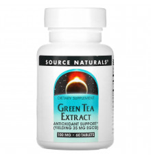 Зеленый чай экстракт (Green Tea Extract), Source Naturals, 100 мг, 60 таблеток