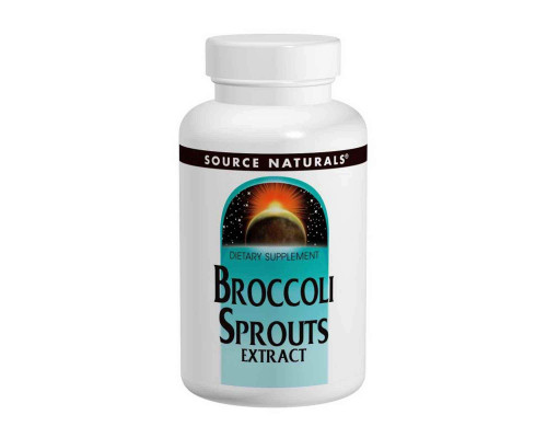 Экстракт брокколи, Broccoli Sprouts, Source Naturals, 60 таблеток