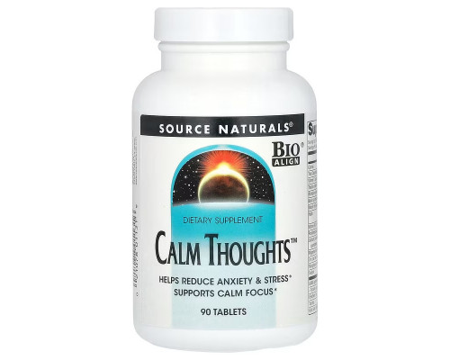 Підтримка нервової системи, Calm Thoughts, Source Naturals, 90 табл.
