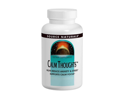 Поддержка нервной системы, Calm Thoughts, Source Naturals, 90 табл.