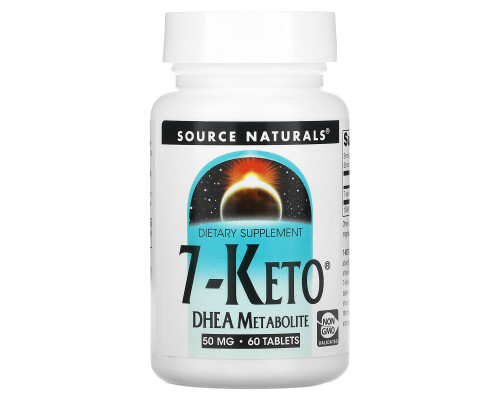 7 кето ДГЭА метаболит, 7-Keto DHEA Metabolite, Source Naturals, 50 мг, 60 таб.