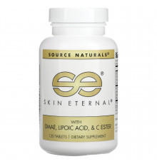 Здоровье кожи с DMAE + Альфа-липоевой кислотой, Skin Eternal, Source Naturals, 120 таблеток