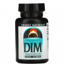 Дииндолилметан, DIM, Source Naturals, 100 мг, 60 таблеток.