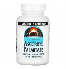 Аскорбил пальмитат, Ascorbyl Palmitate, Source Naturals, 500 мг, 90 капсул