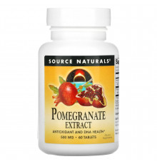 Экстракт граната, Pomegranate Extract, Source Naturals, 500 мг, 60 таблеток