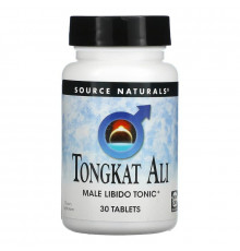 Тонгкат Али, Tongkat Ali, Source Naturals, тоник для мужского либидо, 30 таблеток