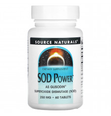 Супероксиддисмутаза СОД, SOD, Source Naturals, 250 мг, 60 таблеток