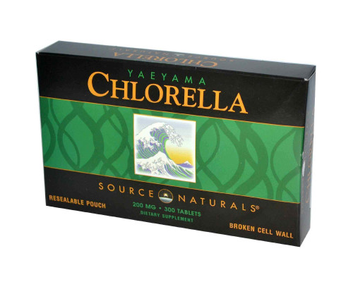 Хлорелла (Yaeyama Chlorella), Source Naturals, 200 мг, 300 таблеток