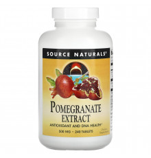 Экстракт граната, Pomegranate Extract, Source Naturals, 500 мг, 240 таблеток