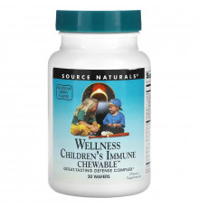 Укрепление иммунитета у детей, Children's Immune Chewable, Source Naturals, с ягодным вкусом, 30 жевательных конфет