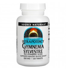 Джимнема Сильвестра, Gymnema Sylvestre, Source Naturals, 550 мг, 120 таблеток