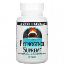 Пикногенол максимальный, Pycnogenol Supreme, Source Naturals, 30 таб.