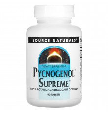 Пикногенол Сьюприм, Pycnogenol Supreme, Source Naturals, 60 таблеток