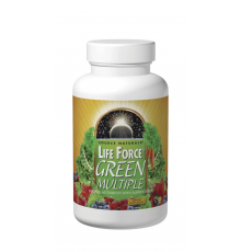 Мультивитамины, Life Force Green Multiple, Source Naturals, активатор энергии с суперпродуктами, 45 таблеток