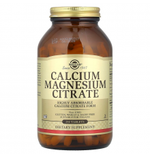 Цитрат кальция магния, Calcium Magnesium Citrate, Solgar, 250 таблеток