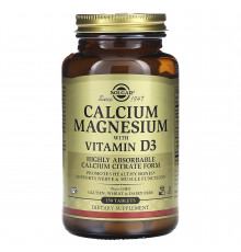 Кальций и магний с витамином D3, Calcium Magnesium D3, Solgar, 150 таблеток