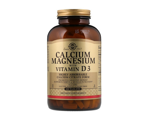 Кальций магний D3, Calcium Magnesium Vitamin D3, Solgar, 300 таблеток