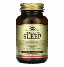 Формула для сну, Sleep, Solgar, потрійної дії, 60 тришарових таблеток