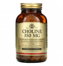 Холін, Choline, Solgar, 350 мг, 100 капсул