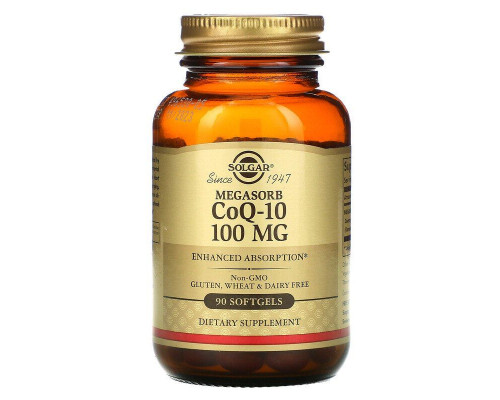 Коэнзим Q-10, Megasorb CoQ-10, Solgar, 100 мг, 90 гелевых капсул