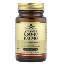 Коензим Q-10, Megasorb CoQ-10, Solgar, 100 мг, 30 гелевих капсул