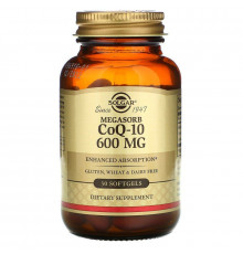 Коэнзим Q10, Megasorb CoQ-10, Solgar, 600 мг, 30 гелевых капсул
