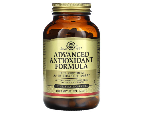 Антиоксидантный комплекс, Advanced Antioxidant Formula, Solgar, 120 вегетарианских капсул