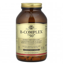 Комплекс витаминов группы В-50, B-Complex "50", Solgar, 250 растительных капсул