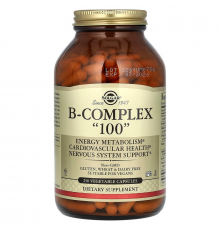 Витамины В-100, комплекс, B-Complex "100", Solgar, 250 вегетарианских капсул