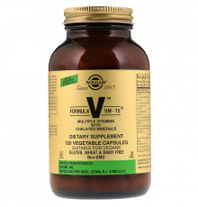 Мультивитамины, формула VM-75 (Multiple Vitamins), Solgar, 120 капсул