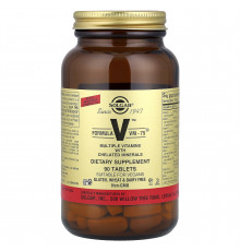 Мультивитамины и хелатные минералы, Formula V, VM-75, Solgar, 90 таблеток