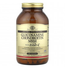 Глюкозамин, хондроитин, метилсульфонилметан с Эстер-C, Glucosamine Chondroitin MSM With Ester-C Solgar, 180 таблеток
