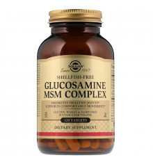 Глюкозамин МСМ комплекс, Glucosamine MSM, Solgar, 120 таблеток