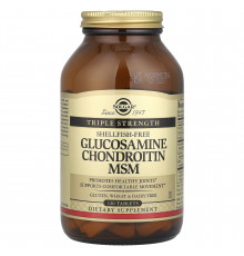 Глюкозамин хондроитин МСМ, Glucosamine Chondroitin MSM, Solgar, тройная сила, 120 таблеток