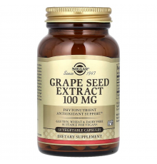 Экстракт виноградных косточек, Grape Seed, Solgar, 100 мг, 60 вегетарианских капсул