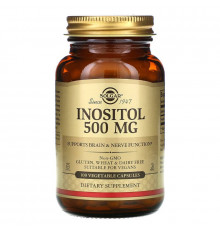 Инозитол, Inositol, Solgar, 500 мг, 100 вегетарианских капсул