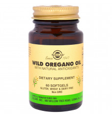 Масло орегано дикого, Wild Oregano Oil, Solgar, 175 мг, 60 мягких капсул