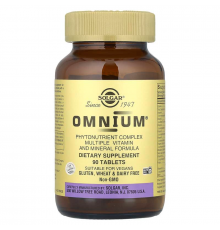 Омниум, мультивитамины и минералы, Omnium, Phytonutrient Complex, Solgar, 90 таблеток