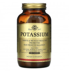 Калий, Potassium, Solgar, 250 таблеток