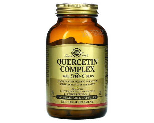 Кверцетин комплекс с эстер-С, Quercetin, Solgar, 100 вегетарианских капсул