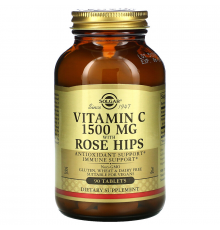 Витамин С с шиповником, Vitamin C, Solgar, 1500 мг, 90 таблеток
