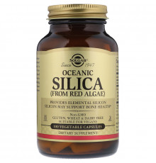 Кремній з червоних водоростей, Oceanic Silica, Solgar, 100 капсул